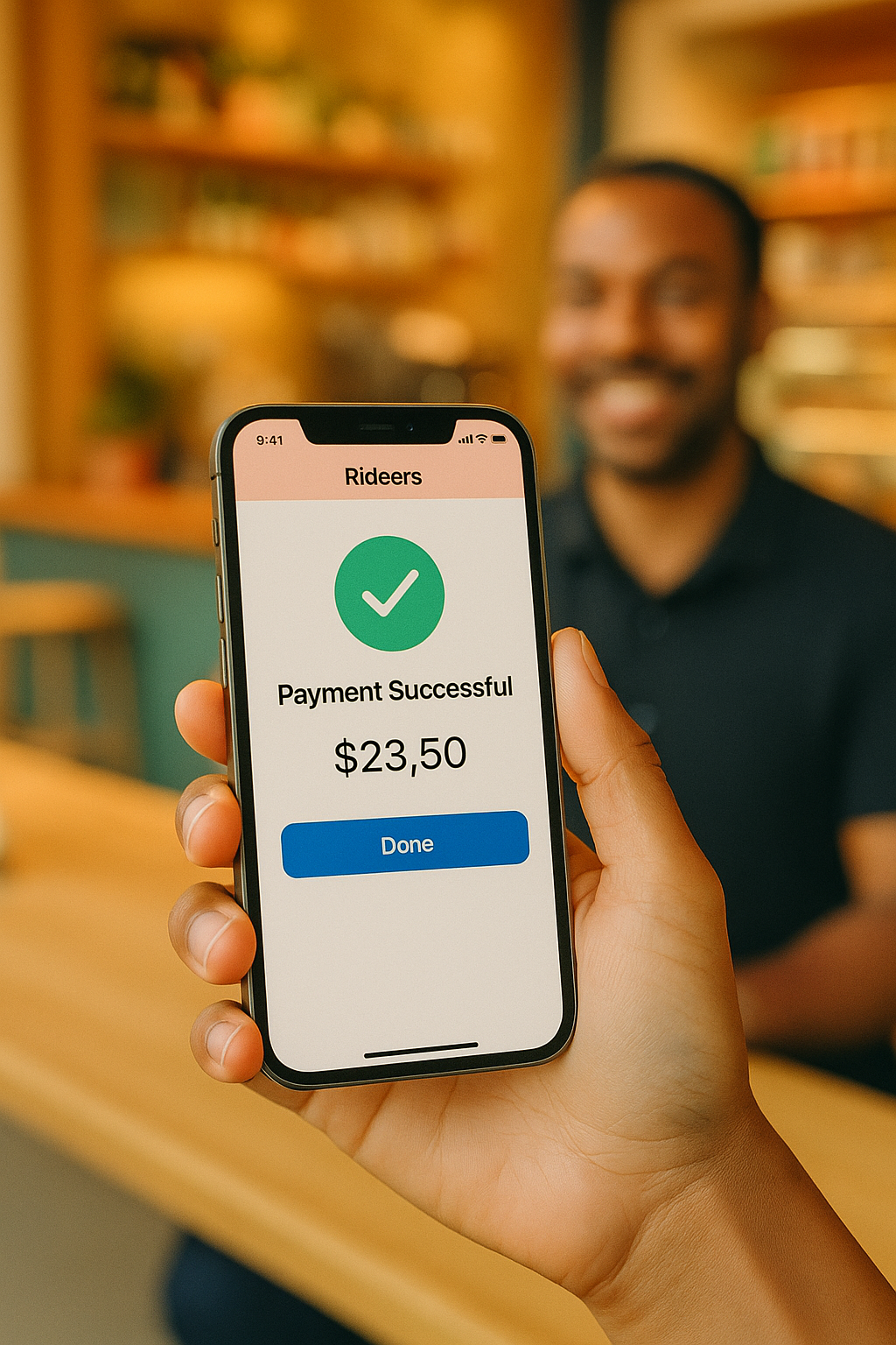 Payment successful with Rideers app